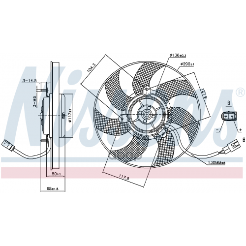 Вентилятор Двигателя Nissens 