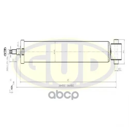 Амортизатор Ford Fusion 08/02- Зад.газ. G.U.D 