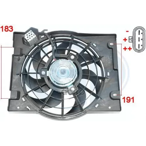 Вентилятор Радиатора Opel Astra/Zafira 1.2-2.2/1.7D-2.2D 98-09 Era 