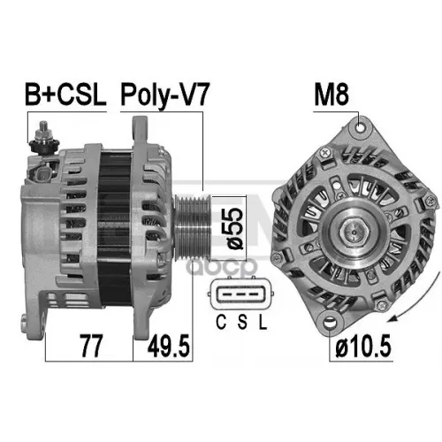 Генератор Nissan Murano (Z51) 3.5 130A Era 