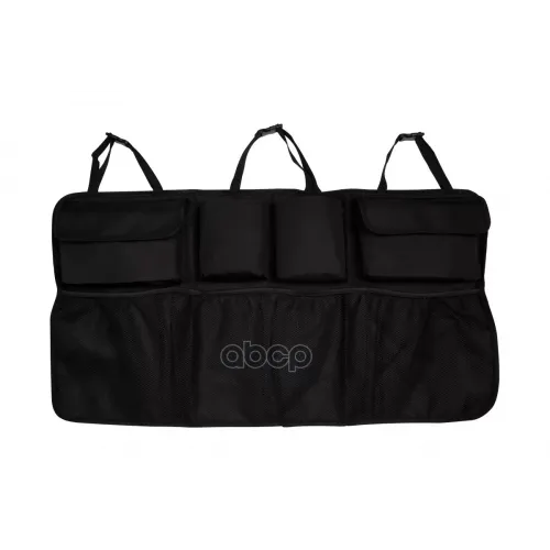 Органайзер Универсальный На Спинку Заднего Сиденья Medium. 90*46См. 8 Вместительных Карманов. Простое Крепление За Подголовники Задних Сидений. Черный Kraft 