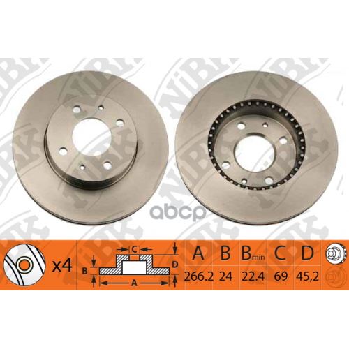 Диск Тормозной Mitsubishi Space Wagon 2.0 NiBK 