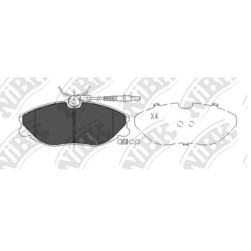 Тормозные Колодки Дисковые Psa 406 04- 2.0 NiBK 