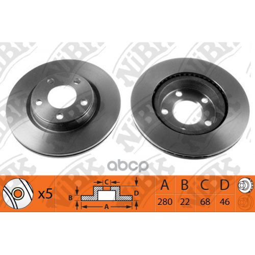 Диск Тормозной Nibk NiBK 