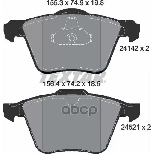 Колодки Тормозные Дисковые К Т 4 Шт. Textar 