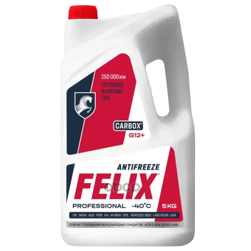 Felix Carbox G12+ Антифриз Красный Готовый (5L) Felix 