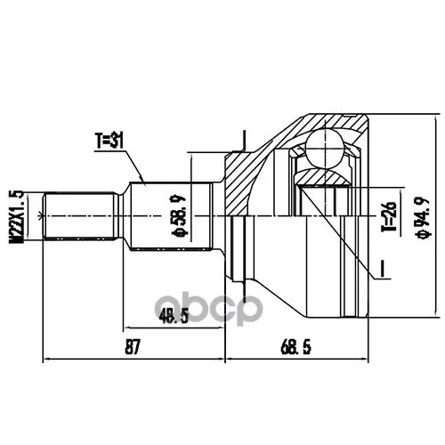 Шрус Mazda Cx-5 (12-) Наружн. Zikmar 