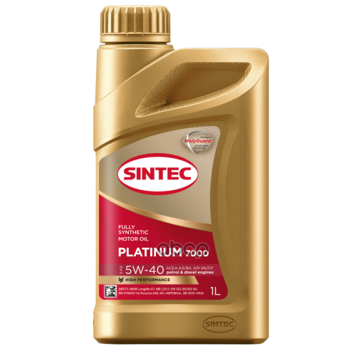 SINTEC Sintec Platinum 7000 5W40 Sn/Cf Масло Моторное Синт. (1L)