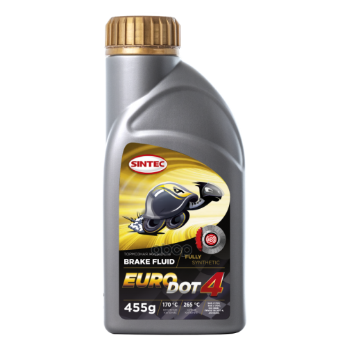 Жидкость Тормозная Sintec Euro Dot 4 455Г (Синтетика +265°С) SINTEC 