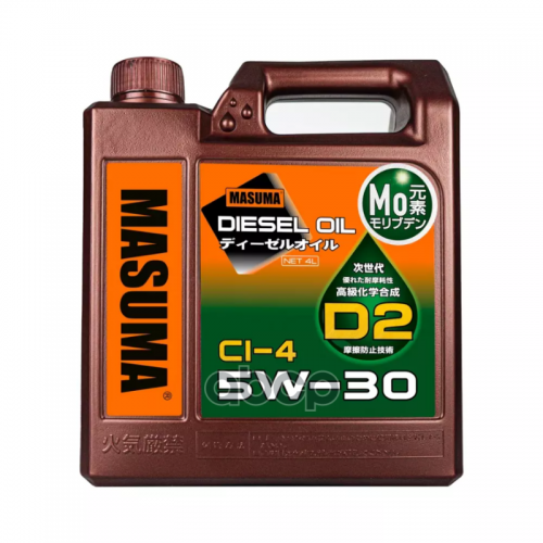 Масло Моторное 5W-30 D2 Ci-4 (Дизель, Синтетика) 4Л Masuma D-5009E