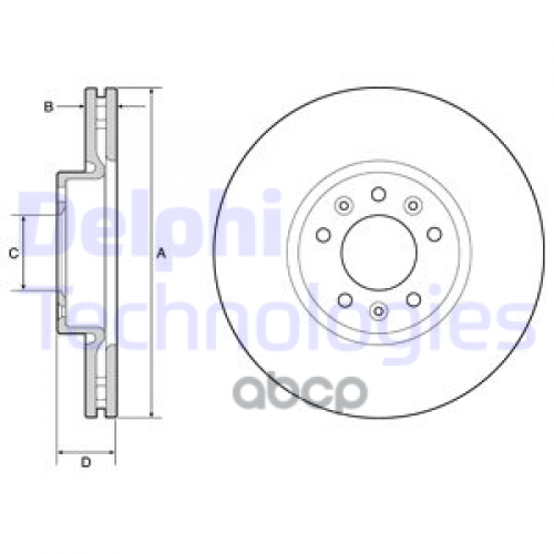 Диск Торм.(2Шт В Уп)Citroen/Peugeot/Toyota Jumpy/Expert/Proace 2016 => Delphi 