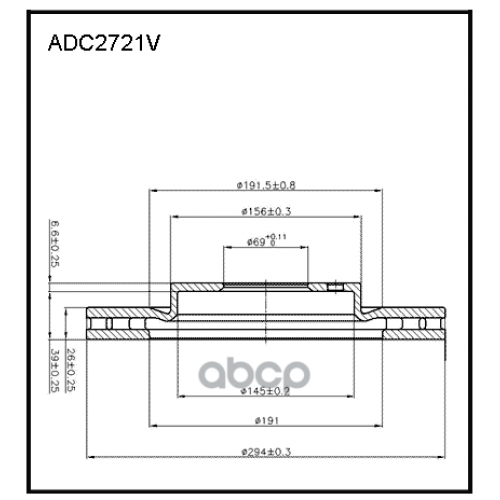 Диск Тормозной Mitsubishi Asx/Eclipse Cross/Lancer/Outlander Перед. Вент. ALLIED NIPPON 