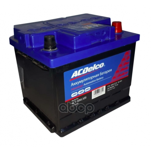 Аккумулятор Acdelco 50 А/Ч Обратная R+ 207X175x175 En420 А ACDelco 