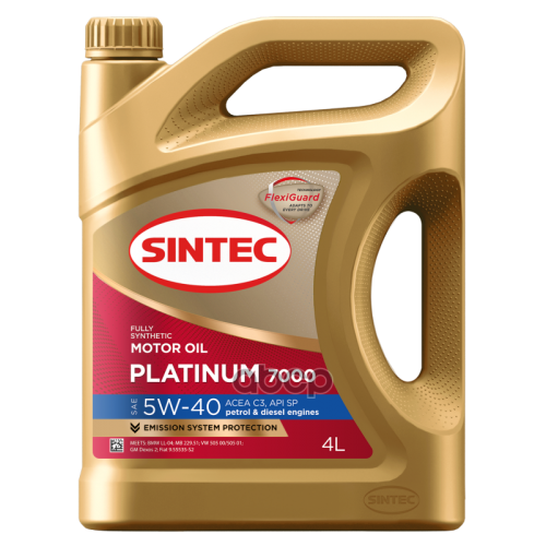Масло Platinum 7000 5W-40 C3 Sp SINTEC 