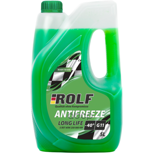 Жидкость Охлаждающая Низкозамерзающая Antifreeze Rolf G11 Green (5Л) ROLF 