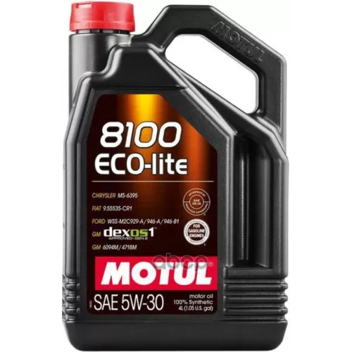 MOTUL Масло Моторное 5W30 Motul 4Л Синтетика 8100 Eco-Lite Sn/Cf