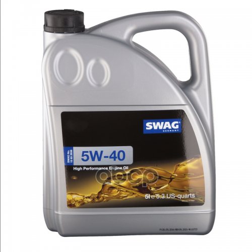 Swag Масло Моторное Sae 5W-40 Synthetic (5Л)    Sl,Cf A3,B3,B4  Bmw Longlife-01, Gm Ll-B 025 , Mb 229.3 ,