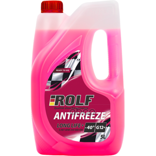 Жидкость Охлаждающая Низкозамерзающая Antifreeze Rolf G12+ Red (5Л) ROLF 