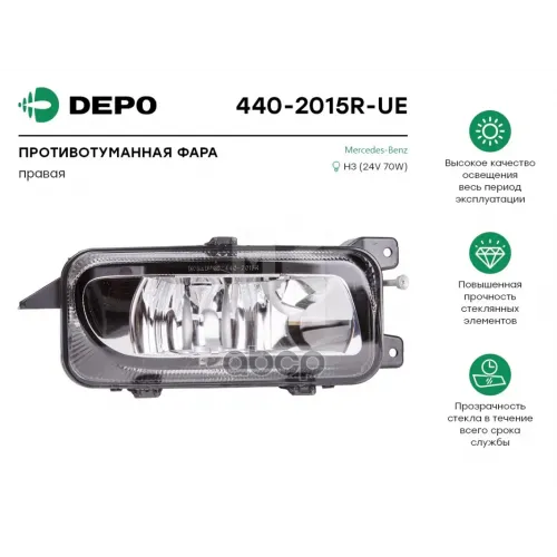 Фара Противотуманная Правая Mb Actros ’08- Depo 