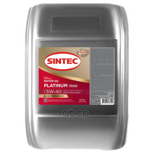 Масло Platinum 7000 5W-40 A3/B4 SINTEC 