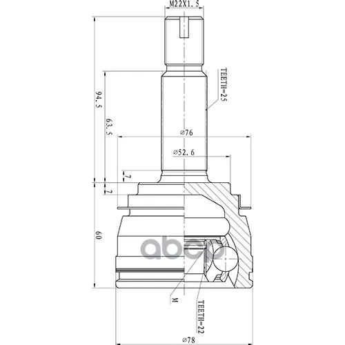 Шрус Hyundai Solaris Iv 2012- Наружн. Zikmar 