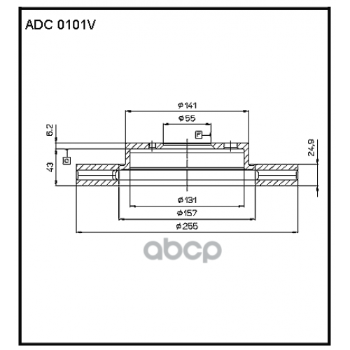 Диск Торм. Toyota Carina E 04.1992 - 09.1997 ALLIED NIPPON 