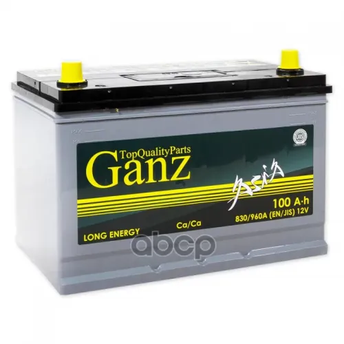Аккумулятор Ganz Asia 100 А/Ч Прямая L+ 304X173x220 En830 А GANZ 