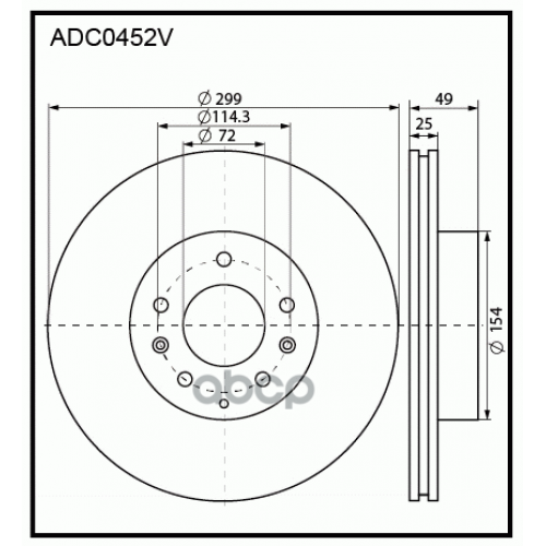 Диск Торм. Mazda Mazda  Atenza 08-09 ALLIED NIPPON 