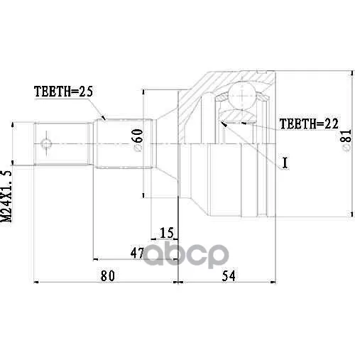 Шрус Peugeot 307 2005- Наружн. Zikmar 