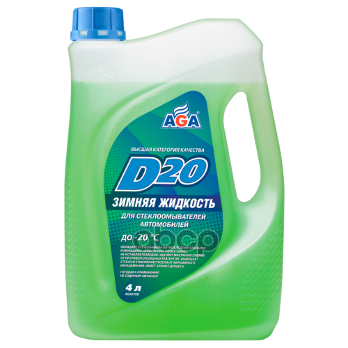 Aga D20 Незамерзающая Жидкость Для Стеклоомывателей Автомобилей -20 (4L) AGA 