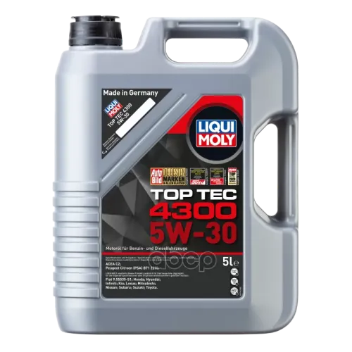 LIQUI MOLY Lm Top Tec 4300 5W-30 C2. Sn. Gf-3 Масло Моторное Синт. 5L