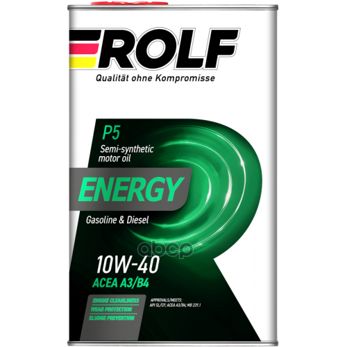 ROLF Масло Моторное 10W40 Rolf 1Л Полусинтетика Energy Api Sl/Cf
