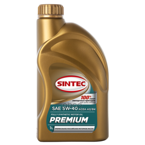 SINTEC Масло Моторное Sintec 5W-40 Acea A3/B4 1Л (Новый Арт. 600106)