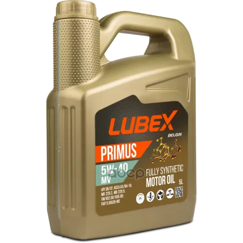 LUBEX  Lubex Синт. Мот.масло Primus Mv 5W-40 Cf/Sn A3/B4 (5Л)