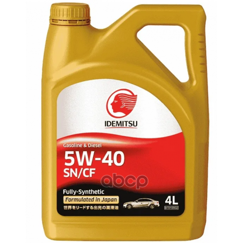 IDEMITSU Idemitsu Fully-Synthetic Sn/Cf 5W40 Масло Моторное Синт. (Пластик/Сингапур. Вьетнам) (4L)
