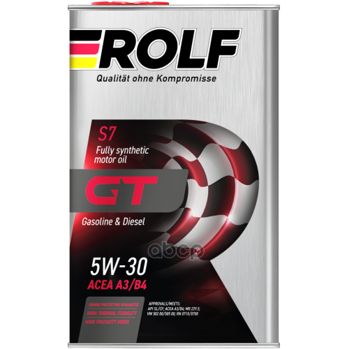 ROLF Масло Моторное 5W30 Rolf 1Л Синтетика Gt Acea A3/B4