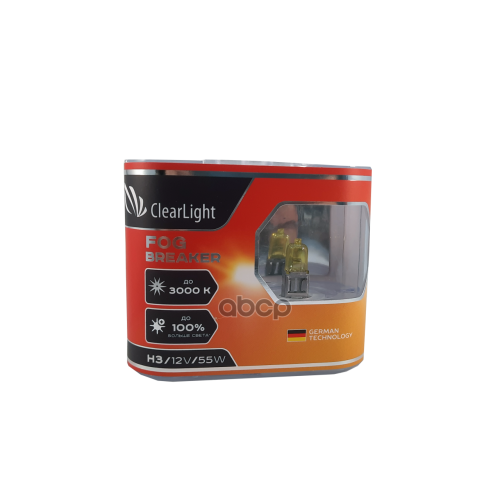 Комплект Ламп H3 (Clearlight) 12V-55W Fog Breaker (Duobox) 2Шт ClearLight 