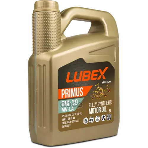 LUBEX  Lubex Синт-Ое Мот.масло Primus Mv-La 0W-30 (5Л)