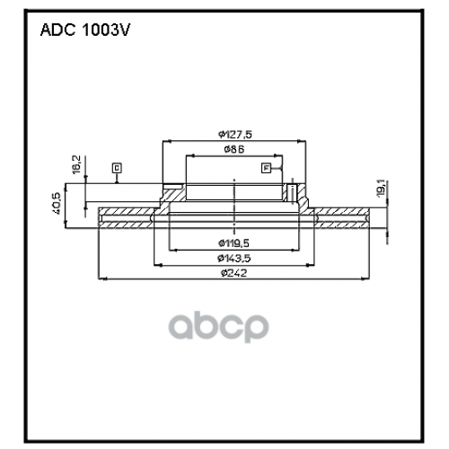 Диск Торм. Hyundai Accent I 10.1994 - 01.00, Pony 10.1985 - 09.1989 ALLIED NIPPON 