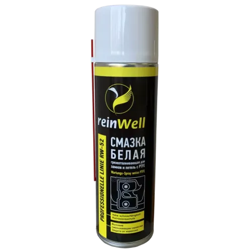 Смазка Белая Грязеотталкивающая Для Замков И Петель С Ptfe Reinwell 0,5Л Rw-52 reinWell 