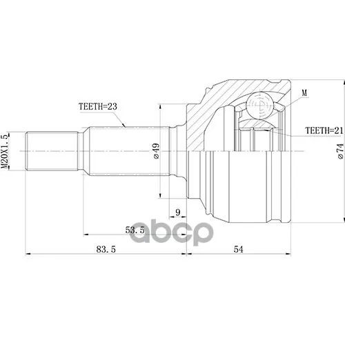 Шрус Nissan Micra Iii 2006- Наружн. Zikmar 