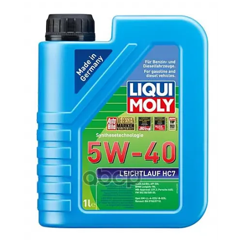 LIQUI MOLY Масло Моторное 5W40 Liqui Moly 1Л Нс-Синтетика Leichtlauf Hc7 A3/B4