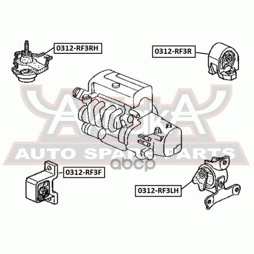 Подушка Двигателя Левая ASVA 0312-RF3LH