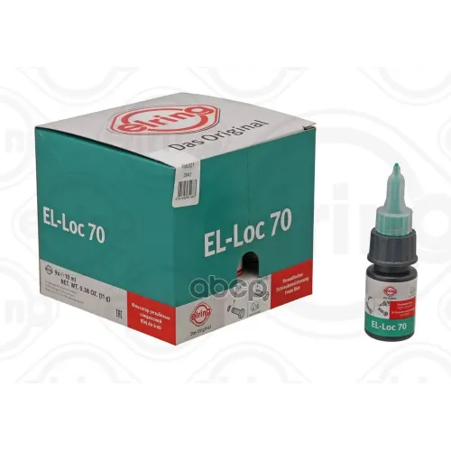 Герметик El-Loc 70 [Бирюзовый, Флакон 10Ml] [-55C...+180C] [Замена 700.520] Elring 700.521