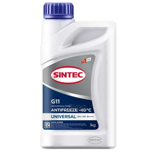 Sintec Antifreeze Universal G11 Blue Антифриз Готовый Синий (1L) SINTEC 