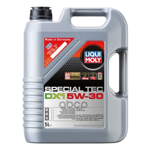 LIQUI MOLY Масло Моторн 5W30 Liqui Moly 5Л Нс-Синтетика Special Tec Dx1 Gm Sn Plus+Rc/Gf-5