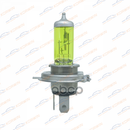 Лампа Накаливания Галогенная (H4 12V 60/55W P43t-38 Yellow) KORWIN 