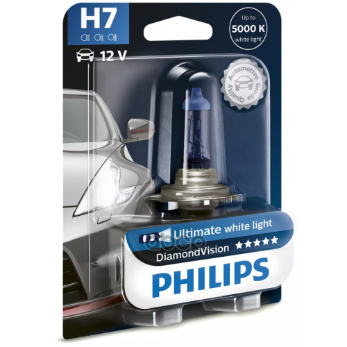Лампа H7 12V 55W Px26d Diamond Vision (Блистер 1Шт.) Philips 