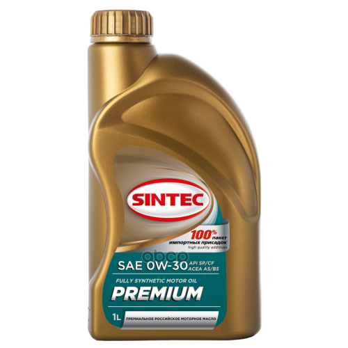 SINTEC Масло Моторное 0W-30 Api Sp/Cf, Acea A5/B5 1Л