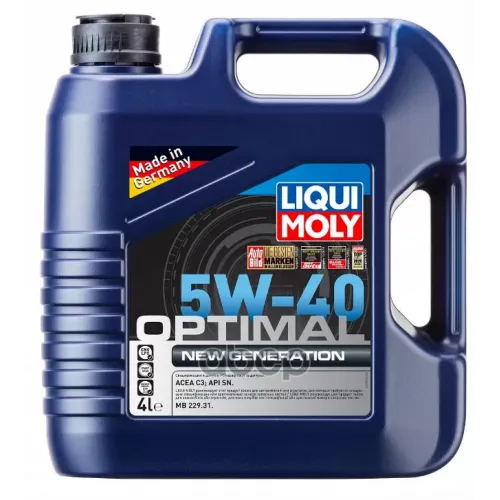 LIQUI MOLY Масло Моторное Liqui Moly Optimal New Generation 5W-40 4Л.